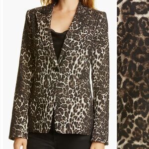 Alice + Olivia Leopard Print Blazer Size 2